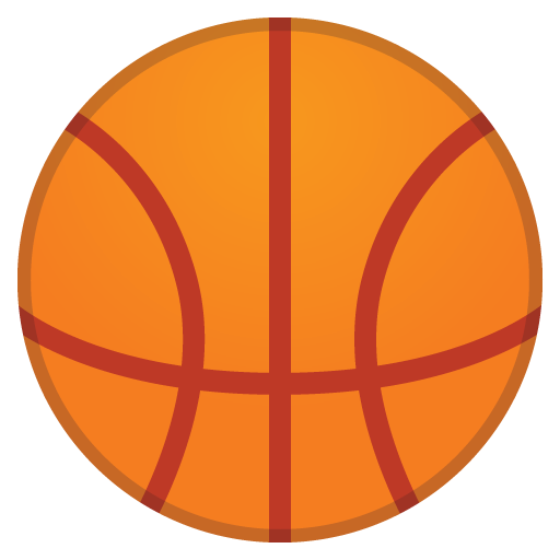 Basketball as drawn by Google in Android 9.0