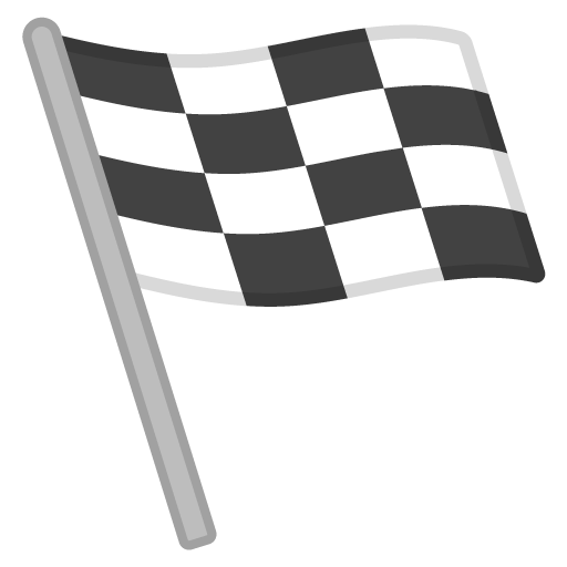 Chequered Flag as drawn by Google in Android 9.0