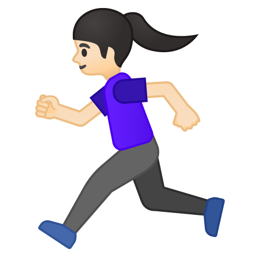 Woman Running: Light Skin Tone, the previous design