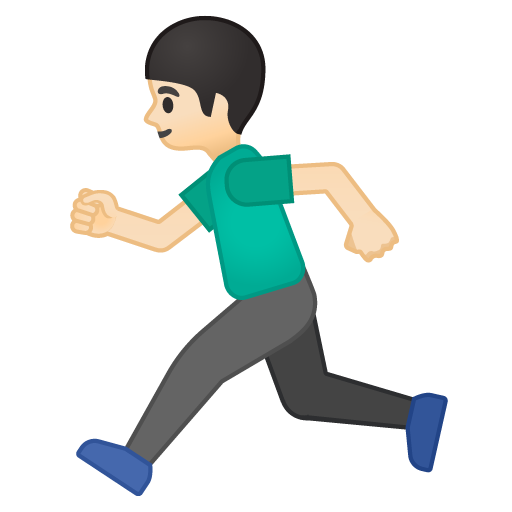 Person Running: Light Skin Tone, the previous design