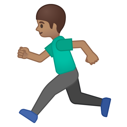 Man Running: Medium Skin Tone, the previous design