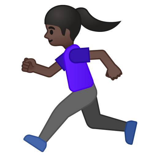 Woman Running: Dark Skin Tone, the previous design