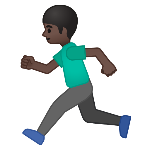 Person Running: Dark Skin Tone, the previous design