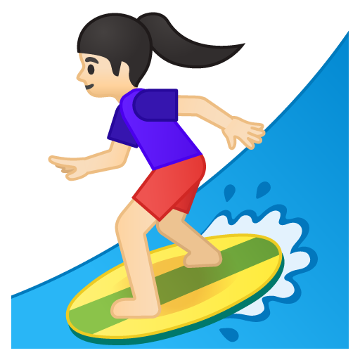 Woman Surfing: Light Skin Tone, the previous design