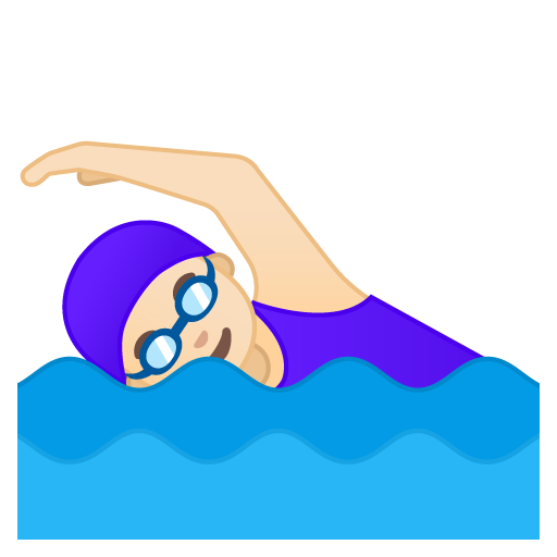 Woman Swimming: Light Skin Tone, the previous design