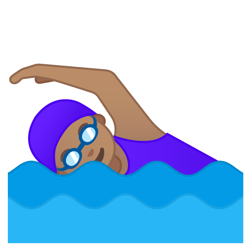 Woman Swimming: Medium Skin Tone, the previous design