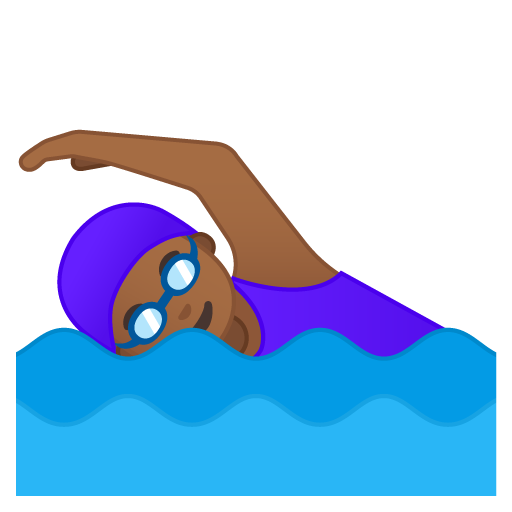 Woman Swimming: Medium-Dark Skin Tone, the previous design