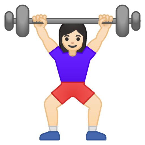 Woman Lifting Weights: Light Skin Tone, the previous design