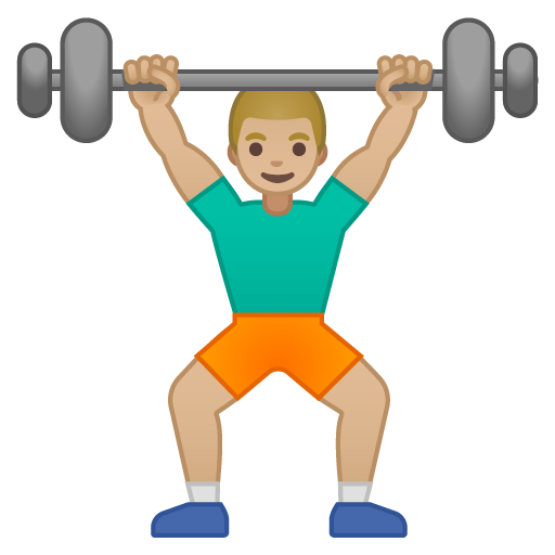 Person Lifting Weights: Medium-Light Skin Tone, the previous design