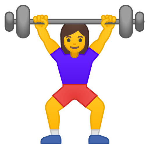 Woman Lifting Weights, the previous design