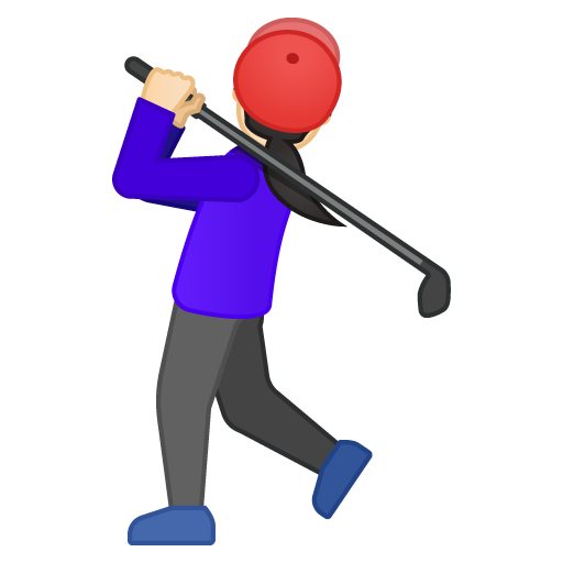 Woman Golfing: Light Skin Tone, the previous design