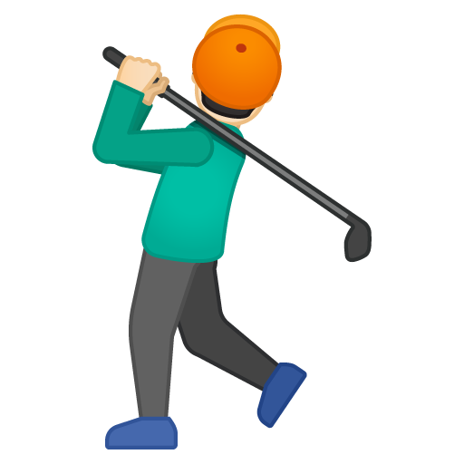 Person Golfing: Light Skin Tone, the previous design