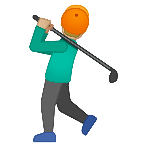 Person Golfing: Medium-Light Skin Tone, the previous design
