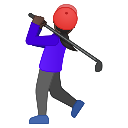 Woman Golfing: Dark Skin Tone, the previous design