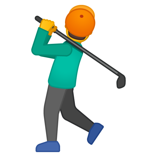 Person Golfing as drawn by Google in Android 9.0