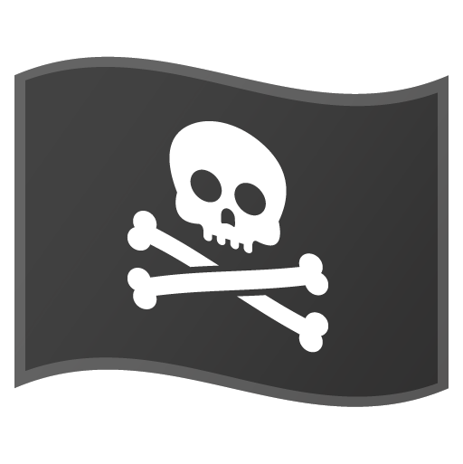 Pirate Flag as drawn by Google in Android 9.0