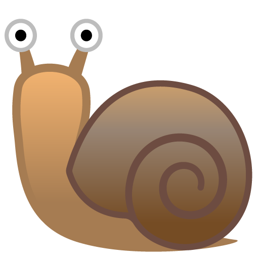 Snail as drawn by Google in Android 9.0