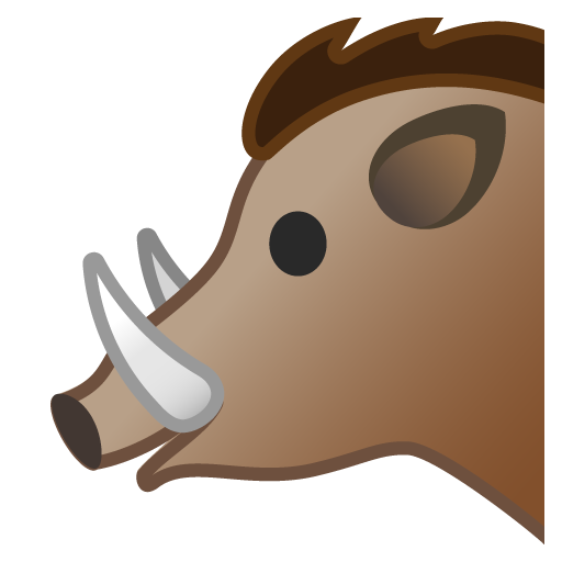 Boar as drawn by Google in Android 9.0