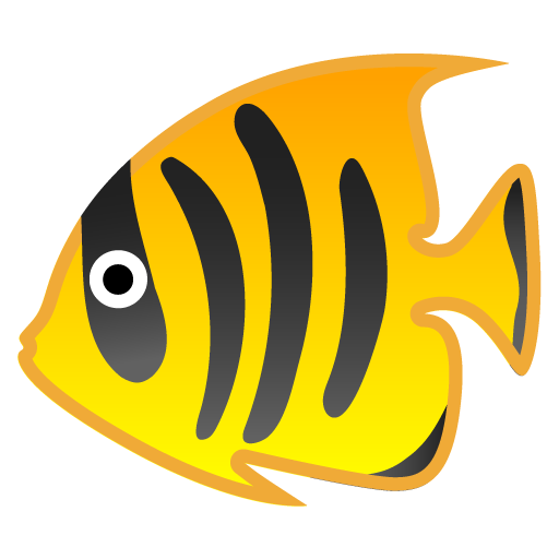 Tropical Fish as drawn by Google in Android 9.0