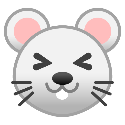 Tête De Souris as drawn by Google in Android 9.0