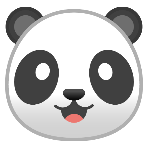 熊猫 as drawn by Google in Android 9.0