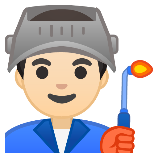 Man Factory Worker: Light Skin Tone, the previous design