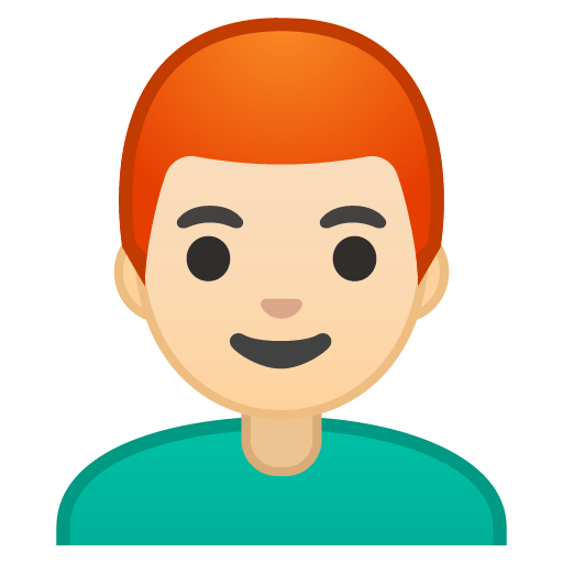 Man: Light Skin Tone, Red Hair, the design in this release
