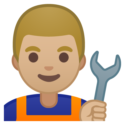 Man Mechanic: Medium-Light Skin Tone, the previous design