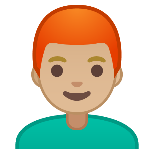 Man: Medium-Light Skin Tone, Red Hair, the design in this release