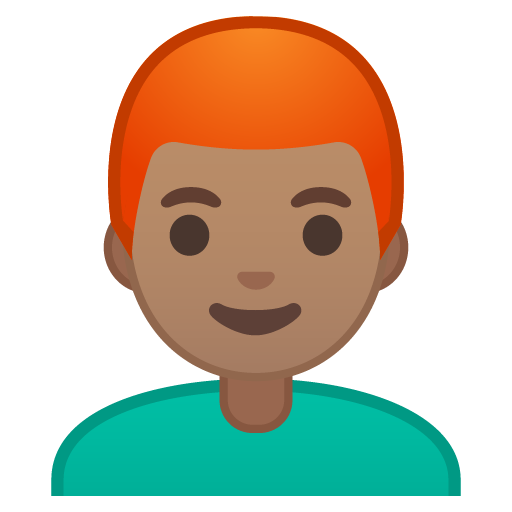Man: Medium Skin Tone, Red Hair, the design in this release