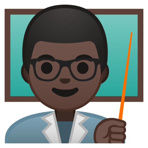 Man Teacher: Dark Skin Tone, the previous design