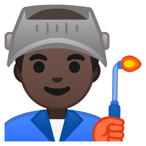 Man Factory Worker: Dark Skin Tone, the previous design