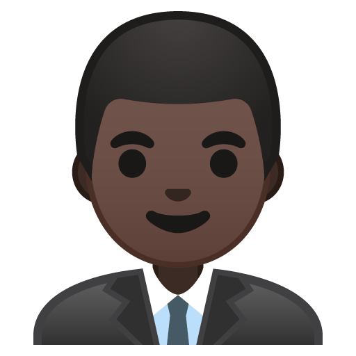Man Office Worker: Dark Skin Tone, the previous design