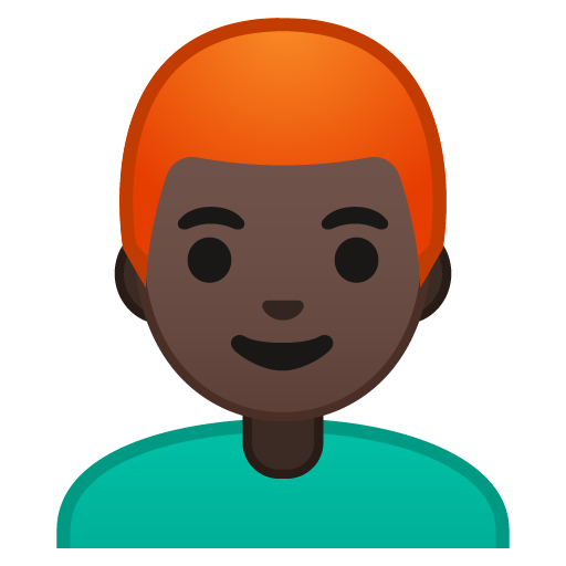 Man: Dark Skin Tone, Red Hair, the design in this release