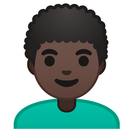 Man: Dark Skin Tone, Curly Hair, the design in this release