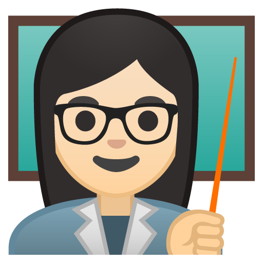 Woman Teacher: Light Skin Tone, the previous design