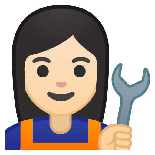 Woman Mechanic: Light Skin Tone, the previous design