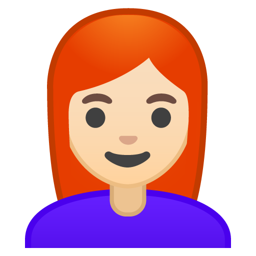 Woman: Light Skin Tone, Red Hair, the design in this release