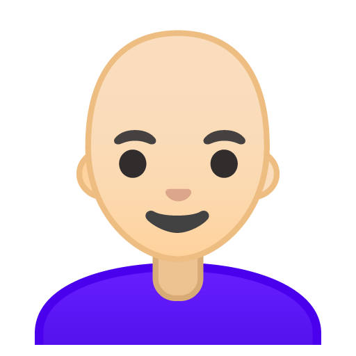 Woman: Light Skin Tone, Bald, the design in this release