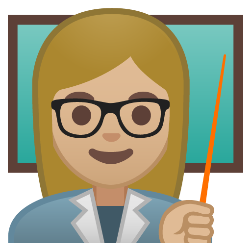 Woman Teacher: Medium-Light Skin Tone, the previous design