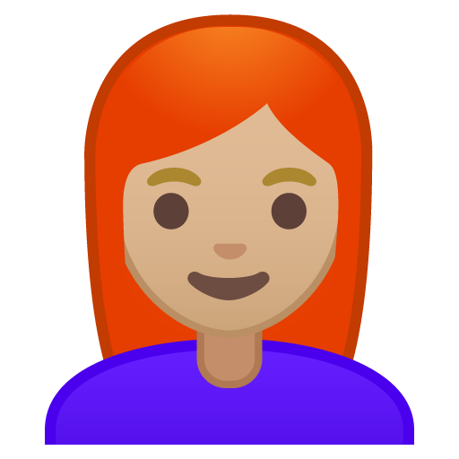 Woman: Medium-Light Skin Tone, Red Hair, the design in this release