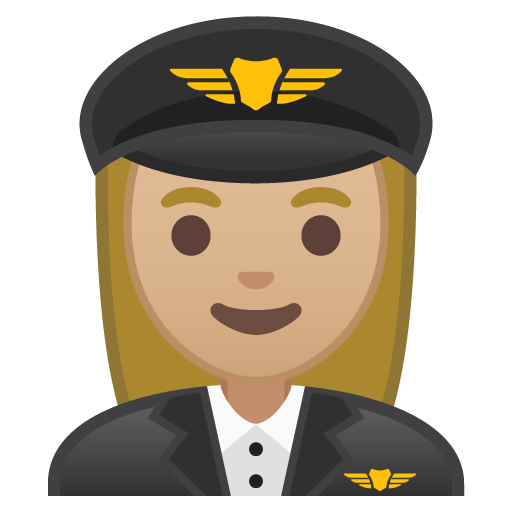 Woman Pilot: Medium-Light Skin Tone, the previous design