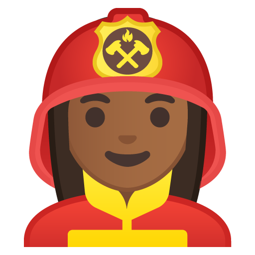 Woman Firefighter: Medium-Dark Skin Tone, the previous design