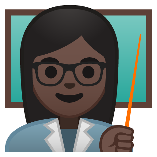 Woman Teacher: Dark Skin Tone, the previous design