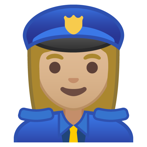 Woman Police Officer: Medium-Light Skin Tone, the previous design