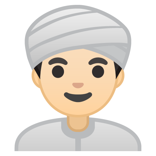 Person Wearing Turban: Light Skin Tone, the previous design