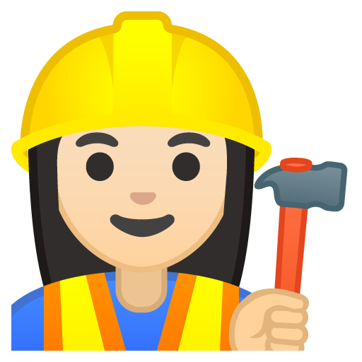 Woman Construction Worker: Light Skin Tone, the previous design