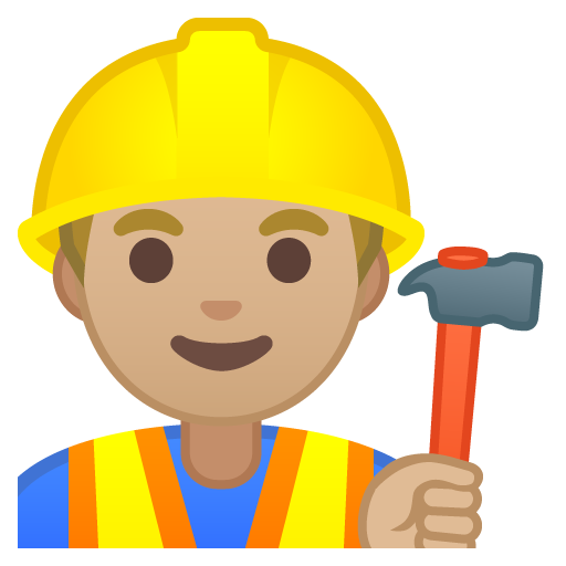 Construction Worker: Medium-Light Skin Tone, the previous design