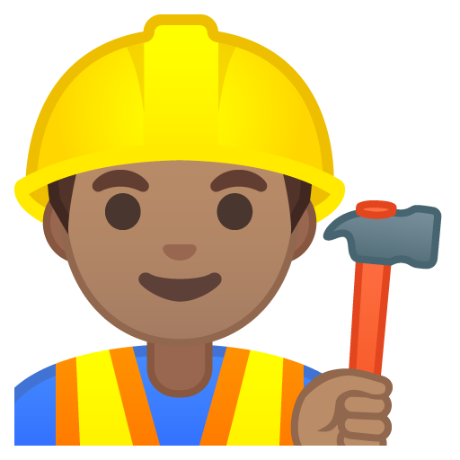 Man Construction Worker: Medium Skin Tone, the previous design
