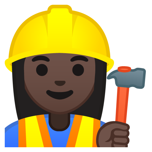 Woman Construction Worker: Dark Skin Tone, the previous design